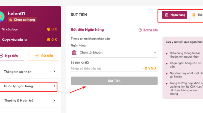 Rút tiền Net88 – Tận hưởng thành quả chiến thắng