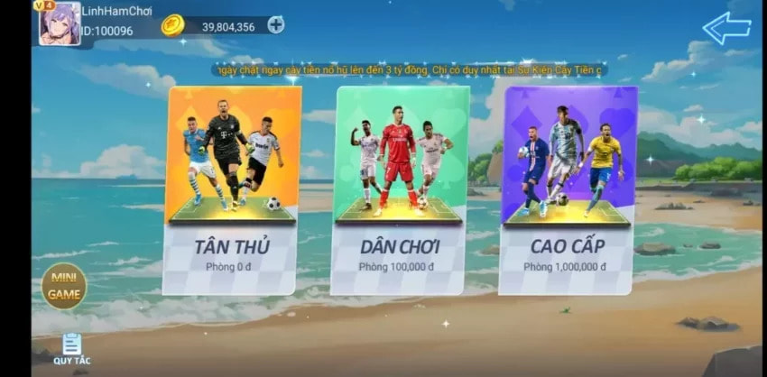 chơi game slot bóng đá