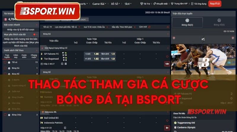 Hướng Dẫn Cách Tham Gia Cá Cược Bóng Đá Trực Tuyến Bsport