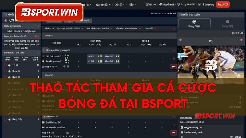 Thao Tác Tham Gia Cá Cược Bóng Đá Bsport