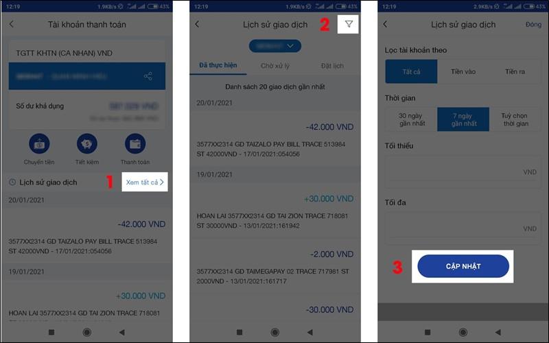 Tra soát mã giao dịch ACB tiện lợi ngay trên app ngân hàng trực tuyến