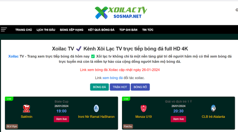 Xoilac TV – Website theo dõi bóng đá trực tuyến tốc độ cao