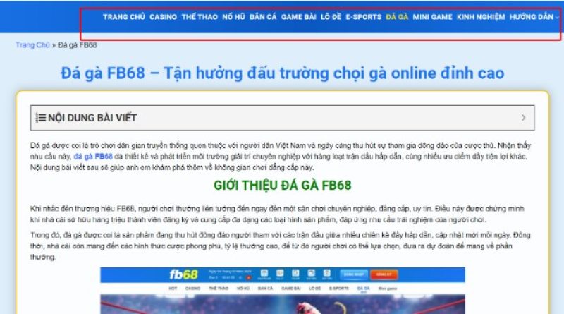 FB68vi.com – Trang đại lý chất lượng, hợp pháp của Fb68 