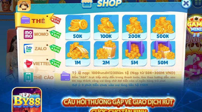 Hướng Dẫn Rút Tiền Cổng Game By88 Cho Tân Thủ 2024