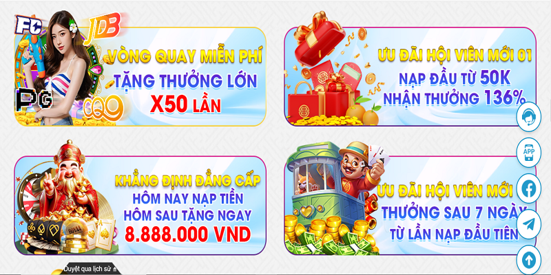 Tân thủ có cơ hội nhận 136% giá trị nạp lần đầu tiên